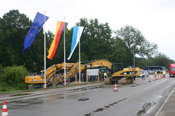 Autobahn A 8 1.Spatenstich   Tank- und Rastanlage Burgauer See  Pansuevia 514