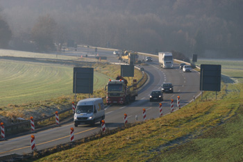 Autobahn A 8 Vollsperrung Albabstieg Drackensteiner Hang  Hohenstadt 65