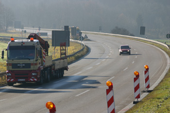 Autobahn A 8 Vollsperrung Albabstieg Drackensteiner Hang  Hohenstadt 94