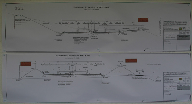Autobahn A 8  Regelquerschnitte  Ausbau Günzburg - Augsburg  Pansuevia 553