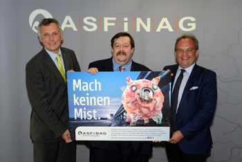 Autobahn Asfinag Klaus Fink, Werner Gruber, Josef Fiala (v.l.)