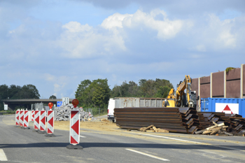 Autobahn Hochwasser Flutkatastrophe Überschwemmung Unwetterzerstörungen Abzweig Erfttal Erftstadt Blessem 34