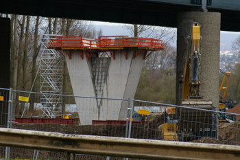 Autobahn Rheinbrücke Vorlandbrücke Mombach Mainz - Wiebaden Schiersteiner Brücke 53