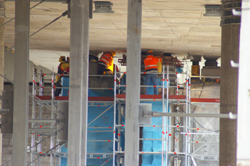 Autobahn Rheinbrücke Vorlandbrücke Mombach Mainz - Wiebaden Schiersteiner Brücke 88