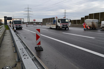 Autobahn Rückbau der Verkehrssicherung 44