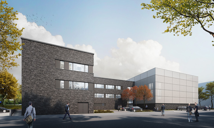 Autobahn Verkehrszentrale Leverkusen Opladen Visualisierung Hofseite Copyright RKW Architektur 