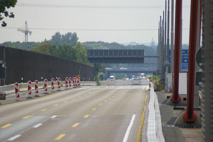 Autobahnbrcke A1 Leverkusen Kln-Merkenich Rheinbrcke Vollsperrung 09