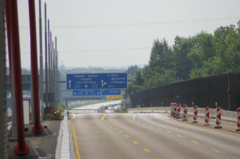 Autobahnbrcke A1 Leverkusen Kln-Merkenich Rheinbrcke Vollsperrung 11