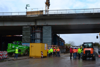 Autobahnbrücke Mainz-Mombach - Wiebaden-Schierstein Brückenhebung 84