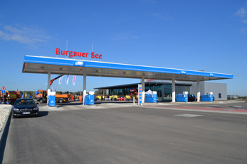 Autobahnfreigabe A8 Augsburg - Ulm sechsstreifiger Ausbau Burgau Tankstelle 55