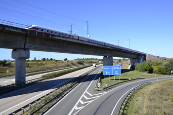 Autobahnkreuz Erfurt A4 A71 Verkehrsknoptenpunkt 6