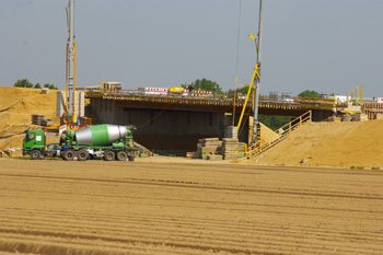 Autobahnkreuz Jackerath A 44 A 61 Braunkohle Tagebau Autobahnbaustelle 0