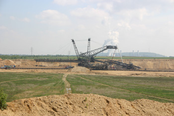 Autobahnkreuz Jackerath A 44 A 61 Braunkohle Tagebau Autobahnbaustelle 09