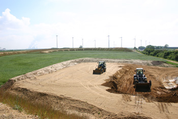 Autobahnkreuz Jackerath A 44 A 61 Braunkohle Tagebau Autobahnbaustelle 117