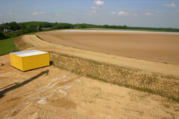 Autobahnkreuz Jackerath A 44 A 61 Braunkohle Tagebau Autobahnbaustelle 13