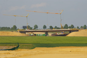 Autobahnkreuz Jackerath A 44 A 61 Braunkohle Tagebau Autobahnbaustelle 2