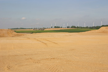 Autobahnkreuz Jackerath A 44 A 61 Braunkohle Tagebau Autobahnbaustelle 23