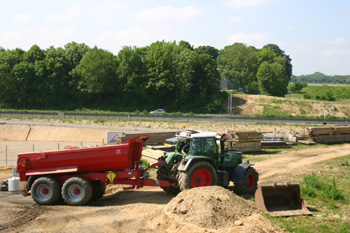 Autobahnkreuz Jackerath A 44 A 61 Braunkohle Tagebau Autobahnbaustelle 25