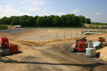 Autobahnkreuz Jackerath A 44 A 61 Braunkohle Tagebau Autobahnbaustelle 34