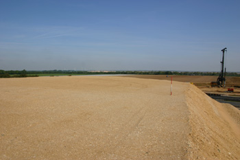 Autobahnkreuz Jackerath A 44 A 61 Braunkohle Tagebau Autobahnbaustelle 54