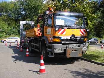 Autobahnmeisterei Mönchengladbach Mercedes Benz Atego Hakenlift 99