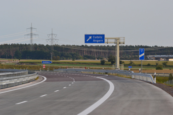 Autobahnneubau A 14 Colbitz Tangerhütte Ausbauende Anschlußstelle 59