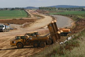 Autobahnneubau A 72 Chemnitz - Leipzig Geithain AS 30