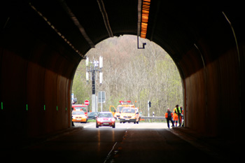 Autobahntunnel A 8 Lämmerbuckel funktionaler Tunneltest12