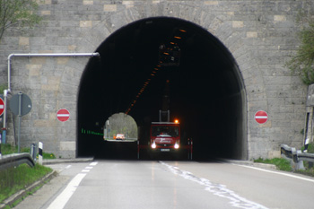 Autobahntunnel A 8 Lämmerbuckel funktionaler Tunneltest 29