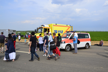 Baggerquerung Absetzer Riese auf Reisen Braunkohle Tagebau Garzweiler II Jüchen Neue Autobahn A44n 14