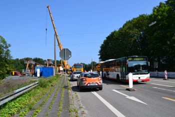 Behelfsbrücke Autobahn Recklinghausen Baustelle 15