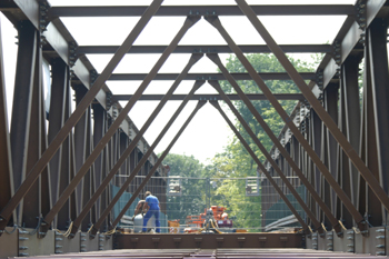 Behelfsbrücke Autobahn Recklinghausen Baustelle 40