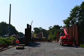 Behelfsbrücke Autobahn Recklinghausen Baustelle 52