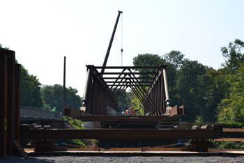 Behelfsbrücke Autobahn Recklinghausen Baustelle 56