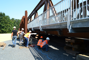 Behelfsbrücke Autobahn Recklinghausen Baustelle 77