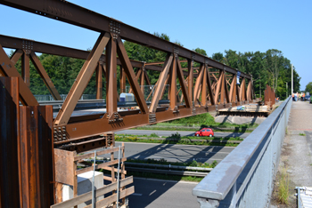 Behelfsbrücke Autobahn Recklinghausen Baustelle 92