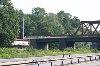 Behelfsbrücke Autobahn Recklinghausen Baustelle 97