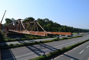 Behelfsbrücke Autobahn Recklinghausen Baustelle Schnabel 47