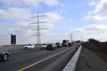 Beschdigte Brcke A57 Dormagen Kln Krefeld 54