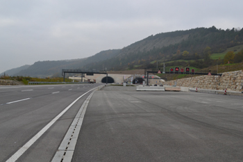 Bundesautobahn A4 Jagdbergtunnel Jena Nordröhre Verkehrsumlegung Ostportal 34