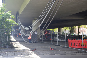 Bundesautobahn A59 Duisburg Meiderich Brand Brcken Schaden Sperrung 45