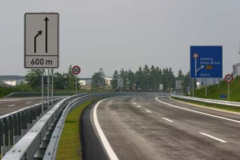 Bundesautobahn A 1 Gerolstein - Kelberg Ende der Ausbaustrecke 65