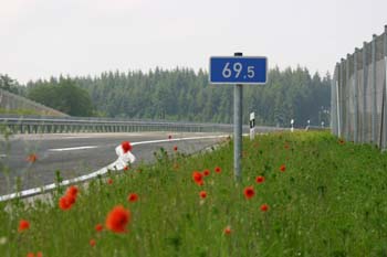Bundesautobahn A 1 Gerolstein - Kelberg  Betriebskilometrierung 60