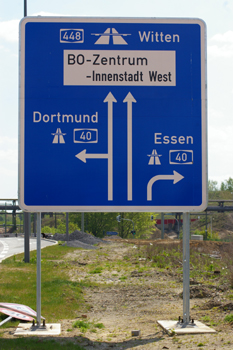 Bundesautobahn A 448 A 40 Ruhrschnellweg Autobahnkreuz Bochum-West 68
