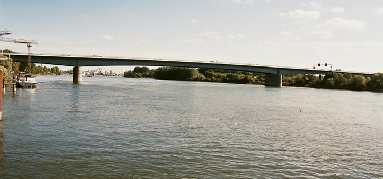 Bundesautobahn A 643 Mainz - Wiesbaden Schierstein Rheinbrcke 14