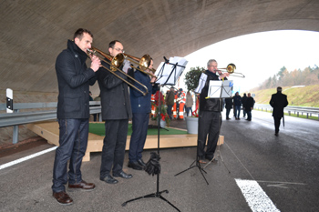 Bundesfernstraße B50n Autobahnkreuz Wittlich - Platten Altrich Verkehrsfreigabe Posaunenquartett 67