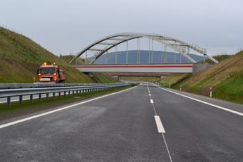 Bundesstraße B50n Autobahnkreuz Wittlich - Platten Altrich Einweihung Eisenbahnbrücke 46