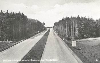 Erste und lteste Autobahnrastanlage Deutschlands Rodaborn Triptis Reichsautobahn Berlin - Mnchen A9