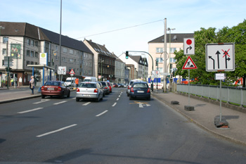 Essen Umleitungsstrecke Vollsperrung Autobahn Bergbauschacht