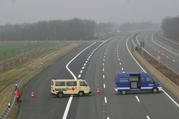 Großübung Autobahn A 57 10